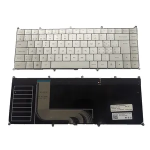 Dell Studio için XPS 14Z L412Z 15Z L512Z SW Laptop klavye arka işık gümüş İsveççe