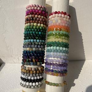 Cristaux Guérison Pierres Bracelet Mode 6/8/10mm Pulseras Mujer Pierre <span class=keywords><strong>Jade</strong></span> Perles Élastique Bracelets Bijoux pour Hommes Femmes - Product Image 2