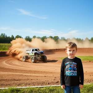 Camiseta de manga larga Just A Boy Who Loves Monster Trucks - Product Image 3
