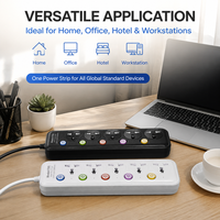 Stop Kontak Lima Lubang Universal Multi Plug dengan Tombol Saklar Independen, Panjang Kabel Sesuai Kebutuhan, Power Cube untuk Ruang Musik