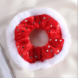 Nuevo Coletero Rojo de Invierno, Accesorio Elástico para el Cabello, Coletero con Diseño Navideño a Cuadros - Product Image 5