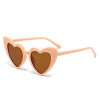 Vente en gros UV400 Garçons Filles en forme de cœur Rose Fashion Love Custom Designer Bébé Lunettes Coeur Lunettes de soleil pour enfants