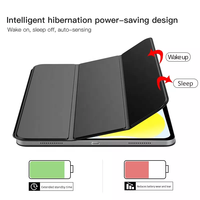 Étui pour tablette Laudtec Smart Thin Light Folio pour iPad Pro 13 pouces, coque arrière magnétique, protection de bureau, mise en veille/réveil automatique Pbk338