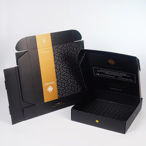 브랜드 공예 블랙 박스 포장 럭셔리 프리미엄 셔츠 스카프 의류 포장 상자 - Product Image 3