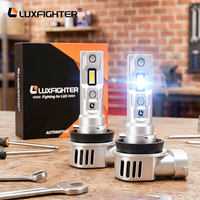 Ampoules LED pour phares de voiture Luxfighter Q36 60W 6000LM 12V 6500K H1 H3 H4 H7 H11 H13 HB3 HB4 Mini taille Plug and Play