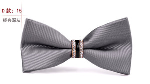Nœud papillon pour homme <span class=keywords><strong>en</strong></span> <span class=keywords><strong>strass</strong></span>, style britannique, version coréenne à double couche, pour mariage formel et marié - Product Image 5