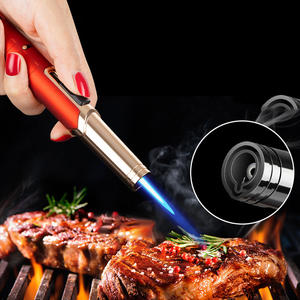 Nouveau coupe-vent bleu <span class=keywords><strong>chalumeau</strong></span> <span class=keywords><strong>cuisine</strong></span> BBQ simple flamme Butane rechargeable cigare torche feu Jet pistolet briquet à <span class=keywords><strong>gaz</strong></span> - Product Image 3