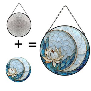Attrape-rêves <span class=keywords><strong>amérindien</strong></span> en vitrail, pendentif attrape-soleil pour décoration culturelle - Product Image 1