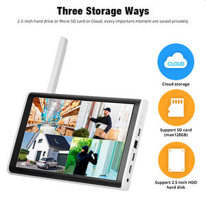 Сетевой видеорегистратор KERUI WIFI для камер видеонаблюдения, 8-канальный NVR с 10,1-дюймовым ЖК-экраном, система видеонаблюдения с поддержкой SD-карт и HDD - Product Image 1