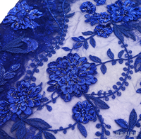 Tissu en dentelle brodée de sequins et de nœuds en filet français, maille africaine tricotée de haute qualité, respirant et léger, pour la décoration intérieure