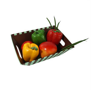 Offre Spéciale fruits légumes pain chocolat aliments vert rayé noël <span class=keywords><strong>plateau</strong></span> en carton fruits <span class=keywords><strong>de</strong></span> <span class=keywords><strong>mer</strong></span> cadeau boîte d'emballage avec poignée - Product Image 5