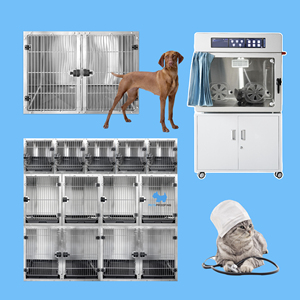 Di lusso resistente in acciaio inox Pet gabbia solide pareti modulari allevamento canile per cliniche per cani Vet moderno stile antico scatola