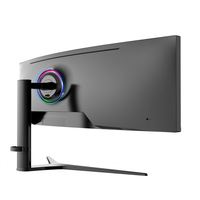 Monitor Curvo RGB de 34 Pulgadas con Luz Ambiental, 144Hz, 4K 3440*1440, 21:9 Super Ancho, 1ms de Respuesta, Panel VA, 110% SRGB, Monitor para Juegos