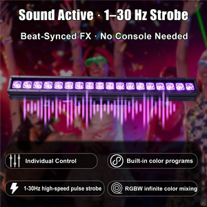 Barra de Luz LED RGBW 4 en 1 de 18x20W, DMX512, IP65, Pixel Chase, para DJ, Discoteca, Bar, Fiesta, Baile, Ángulo de Haz de 25°, CRI 90 - Product Image 4