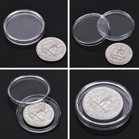 25mm 27mm 30mm 40mm Coin Capsules Blanc EVA Pads Coin Holder Case avec Plastique Storage Plastic Storage Organizer Box