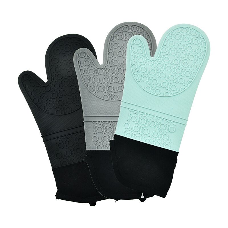 F1-64 профессиональная термостойкая Прихватки силиконовые кухонные перчатки для выпечки торта мягкий силиконовый теплоизоляционные перчатки