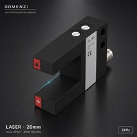 Capteur laser à fente DOMENZI GL20L-N-V3, positionnement précis à 1 mm, largeur de fente de 20 mm, NPN NO NC pour la détection rapide des mouvements