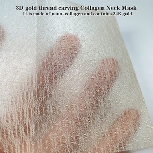Label privé levage supprimer les rides raffermissant soins de la peau blanchissant 3D ligne d'or fil à découper <span class=keywords><strong>collagène</strong></span> <span class=keywords><strong>soie</strong></span> protéine masque pour le cou - Product Image 3