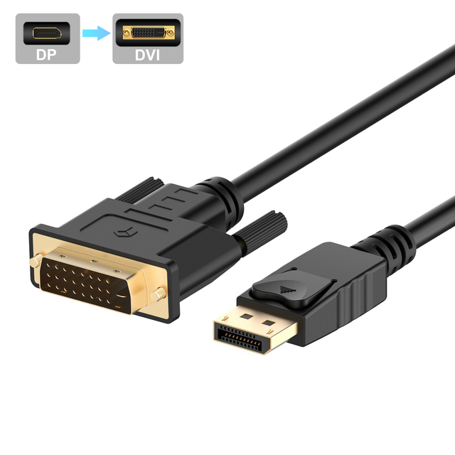 DisplayPort (DP) to DVI Cable, 10 Feet
