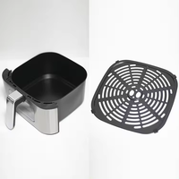 Friteuse à air à double tube chauffant 8L conviviale avec contrôle de la température réglable Appareils ménagers