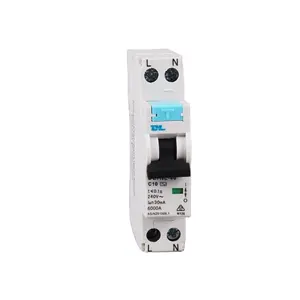 Circuit Breaker Australia Hot Sale 1p+n Residual Current Mini RCBO 6KA DL DL7NL-40 with SAA & ESV 1P+N 18mm 50/60hz CN;ZHE 240V