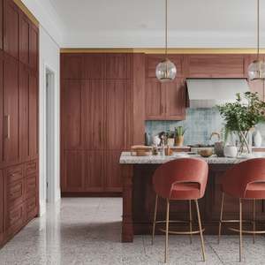 Gabinete de Cocina Blanco Estilo Shaker, Madera Maciza de Lujo con Piedra de Cuarzo, Muebles de Madera Hechos a Medida, Madera Maciza Americana - Product Image 1