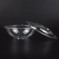 Transparante, composteerbare, ecologische, wegwerpbaar voedselverpakking voor fruit, 100% biologisch afbreekbaar, afhaalbaar, 16oz/24oz/32oz PLA saladekom met deksel