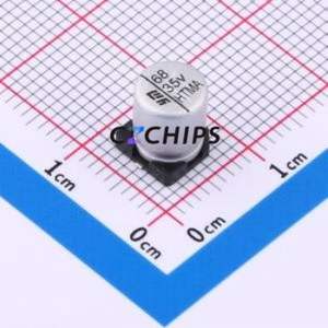 Condensateur électrolytique hybride solide-liquide en aluminium VHTC0771V680MVCG SMD, D6.3xL7.7mm 68uF 20% 35V - Product Image 1