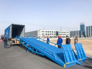 رافعة شوكية قابلة للتعديل, 10 طن ، رافعة شوكية قابلة للتعديل ، الحاويات ، تفريغ ، منحدر تحميل الفناء المتنقل ، مع طاقة تشغيل تيار متردد كهربائي - Product Image 6