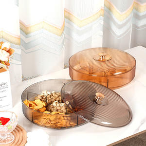 Plato de Frutas de Plástico de Lujo con Bandeja para Aperitivos, Material PET, Caja para Dulces, Estante de Almacenamiento a Prueba de Polvo para Nueces y Frutas, para Sala de Estar - Product Image 6