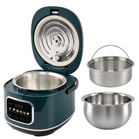 Autocuiseur Électrique Intelligent Multifonctionnel pour la Maison, Sans Revêtement, avec Cuve Intérieure en Acier Inoxydable 304, Minuteur 24H et Préréglages pour le Riz