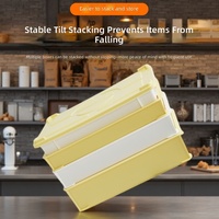 Bacs de rangement en plastique PP empilables rectangulaires bleus ajourés respirants pour gâteaux blancs, pour boulangeries chinoises et coréennes