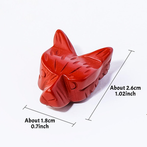 Testa di <span class=keywords><strong>Lupo</strong></span> in Cristallo Naturale Intagliata a Mano, Artigianato in Cristallo Lucidato, Decorazione per la Casa e Regalo - Product Image 2