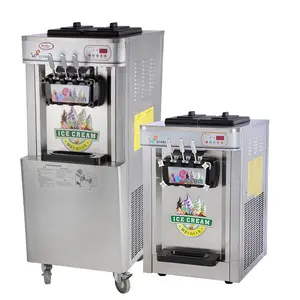 Macchina per gelato soft macchina per gelato verticale in acciaio inossidabile ad alto rendimento commerciale completamente automatica