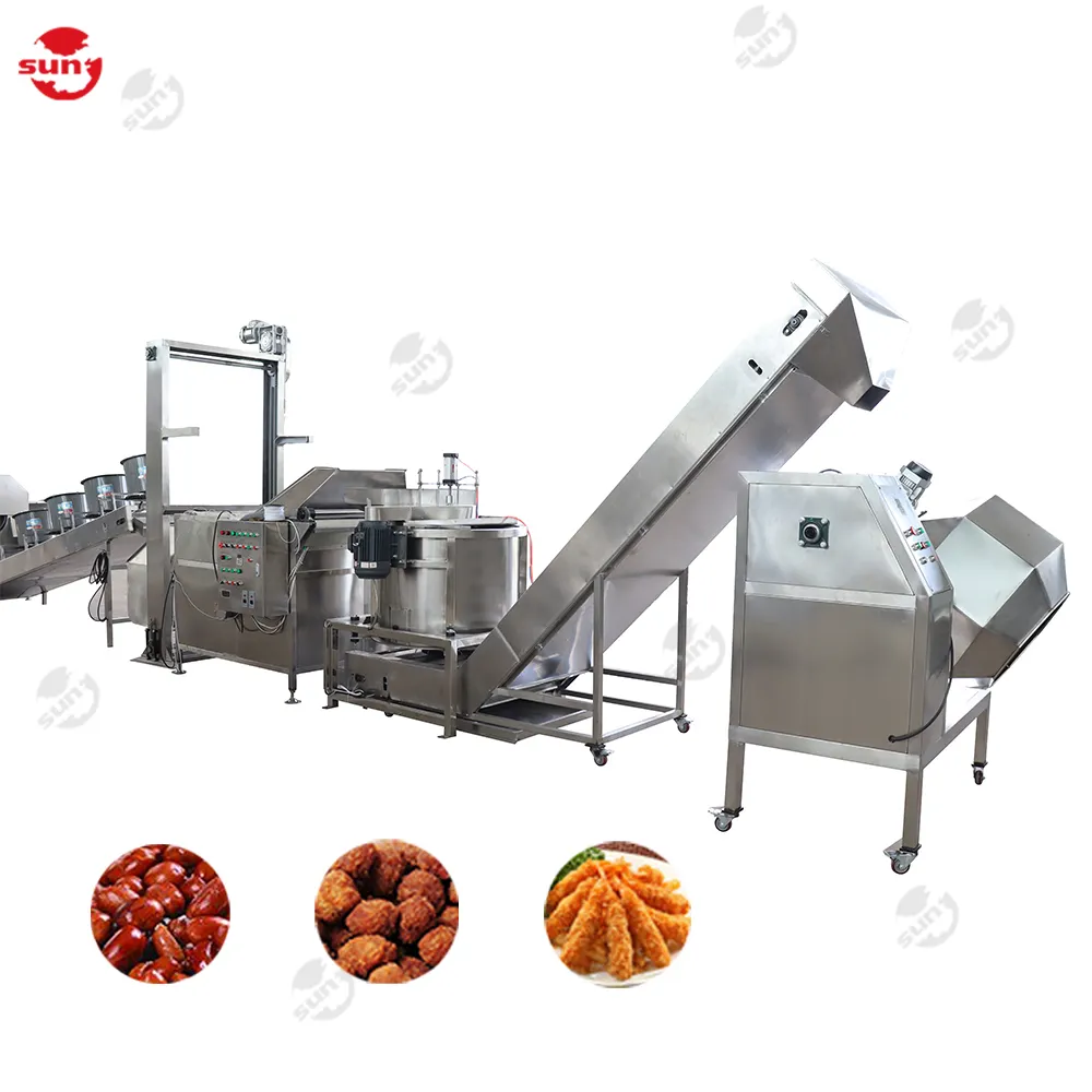 Otomatik muz cips somun patates cipsi fritöz nohut badem kızartma makinesi ekipmanları üretim hattı