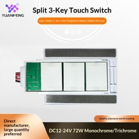 Interruptor Táctil Antivaho para Espejo de Baño - Material Ignífugo de PC con Clasificación IP5, 12V/24V 72W