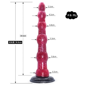 Super Long Fantasy Knot <b>Dildo</b> 14.4"Anal Plug Silicone Prostate & G-Spot Massager Anal Training with Strong Suction Cup for Woman - Product Image 1