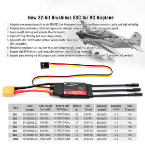 Controlador de velocidad ESC para motor sin escobillas tipo Stack V2, 20A, 30A, 40A, 50A, 60A, 80A, 100A, accesorio FPV para Dron FPV Multirrotor - Product Image 2