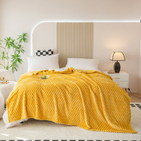 Couverture décorative légère en molleton Jacquard en coquille de tortue 3D pour lit et canapé toutes saisons Technique tricotée