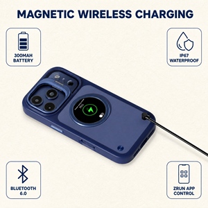 Custodia Smart Screen per <span class=keywords><strong>iPhone</strong></span> 15 16 17, con Display Rotondo Touch da 1.52 pollici, Bluetooth 6.0 e Notifiche Ora e Meteo - Product Image 6