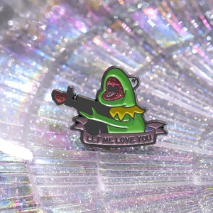 Spilla rana cecchino personalizzato lascia che ti ami spilla smaltata morbida in metallo simpatico cartone animato animale distintivo con risvolto cuore lucido - Product Image 3