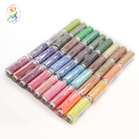 Benang Lilin Bulat Poliester Ramah Lingkungan dengan Daya Tahan Tinggi 0.45mm 40m Set untuk Pembuatan Gelang Menjahit & Merajut