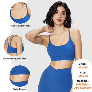 Bán buôn số lượng lớn tác động cao U cổ tập thể dục vest thoải mái đàn hồi Crop Tops với miếng đệm có thể tháo rời Teens Hot Sexy Áo ngực thể thao - Product Image 2