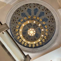 Lustre rond de grande taille pour église, grand luminaire de luxe en or, mosquée arabe, lampe suspendue pour hôtel, banquet