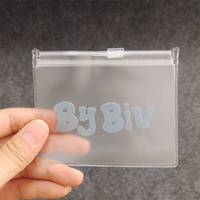 Sacs miniatures en PVC transparents, recyclables, imprimés en gravure, de luxe, pour l'emballage de bijoux et de colliers