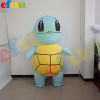 Efun quantité minimale de commande-Costume de mascotte de tortue Jeni gonflable personnalisé professionnel 1 pièce costumes de mascotte d'animaux de dessin animé à vendre