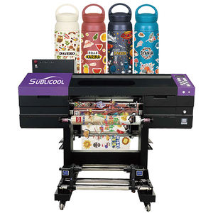 Impresora UV DTF de rollo a rollo para etiquetas metálicas, pegatinas, botellas, tazas, fundas de teléfono, película AB de 60 cm I1600 - Product Image 1