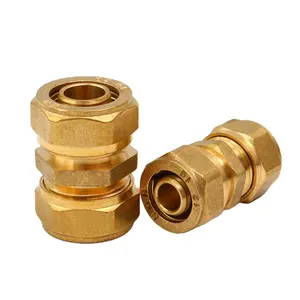 PEX Brass Equal Socket Water Supply Plumbing Material Adaptor Accessories Sanitary Coupling Pipe Fittings