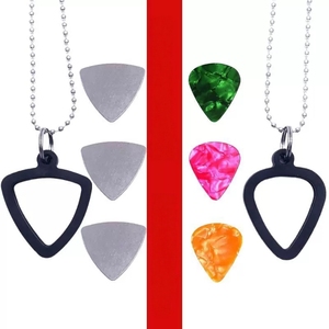 Plectre de guitare en silicone avec clip, double face, avec collier plectre, pour les amateurs de musique - Product Image 2
