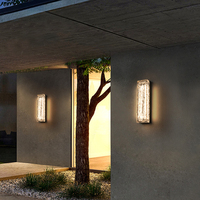 Applique Murale Décorative en Cristal IP65 en Acier Inoxydable, Lampe Murale LED Extérieure pour Couloir, Chambre, Luxe, Longue